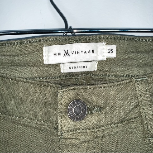MissMe Vintage • Olive Green, Embroidered Jeans - Picture 6 of 8